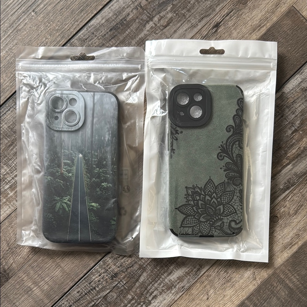 Durable Green and Black iPhone Cases with Decorative Patterns